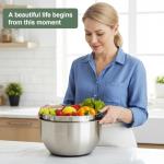 Stainless Steel Salad Spinner - 6L Capacity