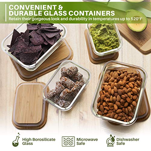 Eco-Friendly Glass Food Storage Containers - 4 Piece Set