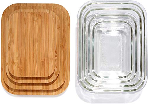 Eco-Friendly Glass Food Storage Containers - 4 Piece Set