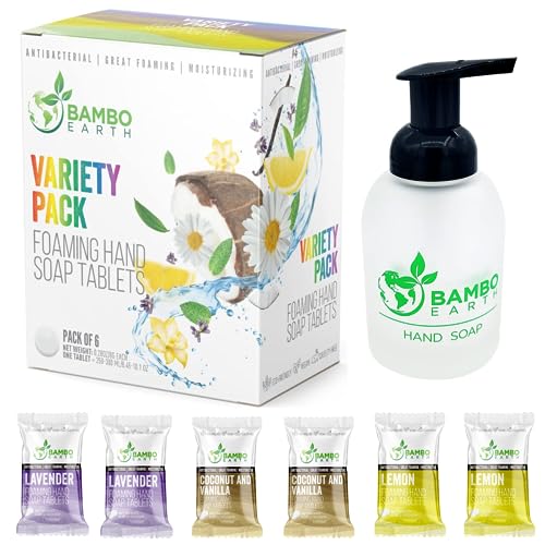 Foaming Dispenser with 6 Hand Soap Tablet Refills