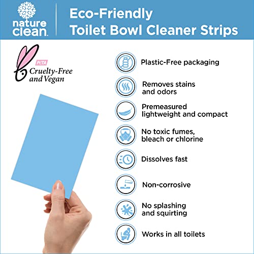 Nature Clean Toilet Bowl Cleaner Strips - Non-Toxic, Effective