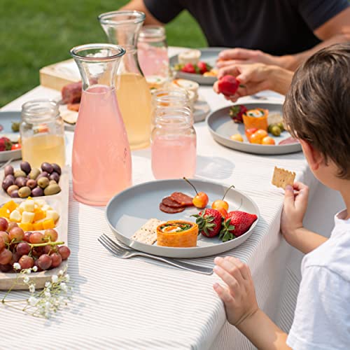 Stackable 10-Inch Wheat Straw Dinner Plates Set