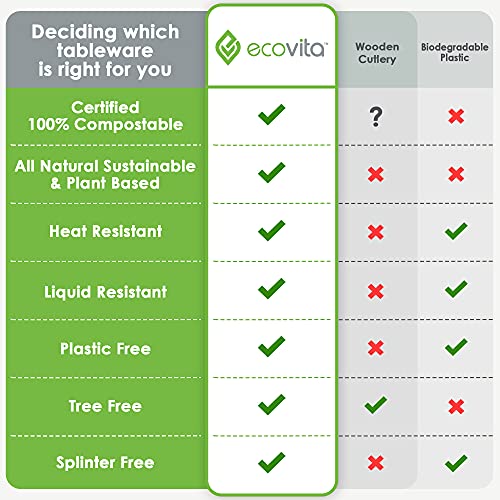 Ecovita Compostable Cutlery Set - 380 Utensils