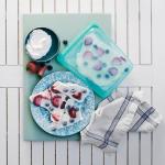 Aqua Silicone Reusable Storage Bags (4-Pack)