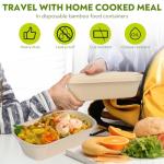 Compostable Meal Prep Containers with Lids - 50 Pack