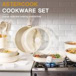 Astercook 23-Piece Stackable Non-Stick Cookware Set