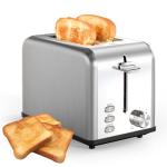 Simple Deluxe Stainless Steel 2-Slice Toaster with Crumb Tray