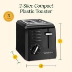 Cuisinart 2-Slice Compact Plastic Toaster, Black