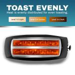 Gourmet Long Slot 4-Slice Toaster with Crumb Tray
