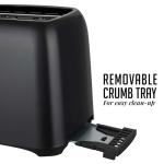 OVENTE 2-Slice Compact Electric Toaster with Crumb Tray