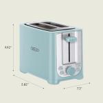 BELLA Aqua 2 Slice Toaster with Extra Wide Slots