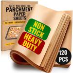 Precut Non-Stick Parchment Paper Sheets, 120 Pcs