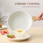 SENSARTE Nonstick Ceramic Frying Pan with Lid