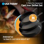 Utopia Kitchen Pre-Seasoned Cast Iron Skillet Set