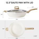 Carote 12.5-Inch Nonstick Deep Frying Pan with Lid