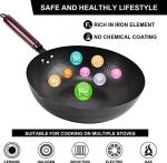 Leidawn 12.8" Carbon Steel Wok with Accessories