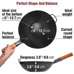 YOSUKATA 13.5" Pre-Seasoned Carbon Steel Wok