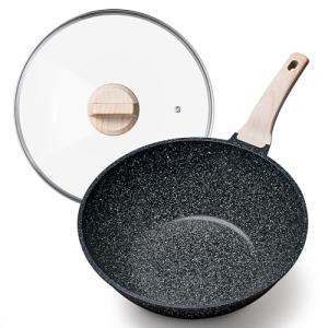CAROTE 12'' Non-Stick Wok with Lid