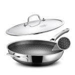 13-Inch Nonstick Stainless Steel Wok with Lid