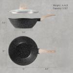 CAROTE 12'' Non-Stick Wok with Lid