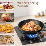 Carbon Steel Wok with Glass Lid and Spatula