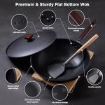 Pre-Seasoned 13-Inch Nonstick Carbon Steel Wok