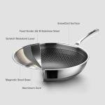 13-Inch Nonstick Stainless Steel Wok with Lid