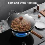 13-Inch Nonstick Carbon Steel Wok with Glass Lid