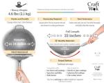 Hand Hammered Carbon Steel Wok with Helper Handle