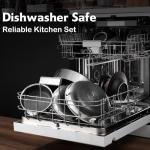 13-Inch Nonstick Stainless Steel Wok with Lid