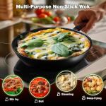 Pre-Seasoned 13-Inch Nonstick Carbon Steel Wok