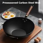 13-Inch Nonstick Carbon Steel Wok with Glass Lid