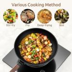 Carbon Steel Wok with Glass Lid and Spatula