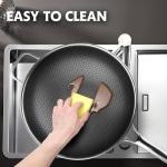 13-Inch Nonstick Stainless Steel Wok with Lid