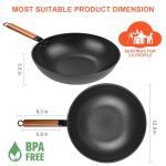 12.9" Carbon Steel Nonstick Wok with Spatula