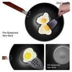 11-Inch Cast Iron Wok with Wooden Handle