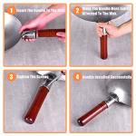 Teewe 13.4" Hand-Hammered Carbon Steel Wok Set