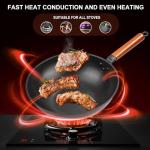 12.9" Carbon Steel Nonstick Wok with Spatula