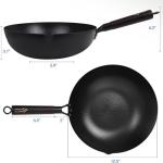 12.5 Inch Carbon Steel Wok with Lid and Spatula