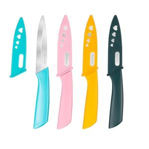 Henriqua 4-Piece Paring Knife Set with Covers