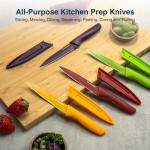 Gourmetop 4-Piece Paring Knife Set with Covers