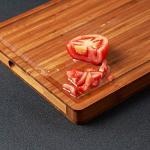 Bamboo Cutting Board with Juice Grooves and Handles