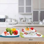 Plastic Cutting Board Set of 4 with Juice Groove
