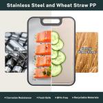 Large Double-Sided Stainless Steel Cutting Board