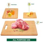 Set of 3 Bamboo Cutting Boards for Kitchen