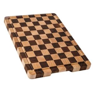 Acacia Wood Cutting Board with Juice Grooves