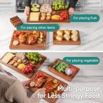 Acacia Wood Cutting Board Set with Juice Grooves