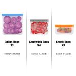 10 Pack Leakproof Reusable Food Storage Bags