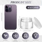 6 Pack Plastic Jars with Lids for Organizing