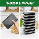 50 Pack Meal Prep Containers with Lids - 28 oz